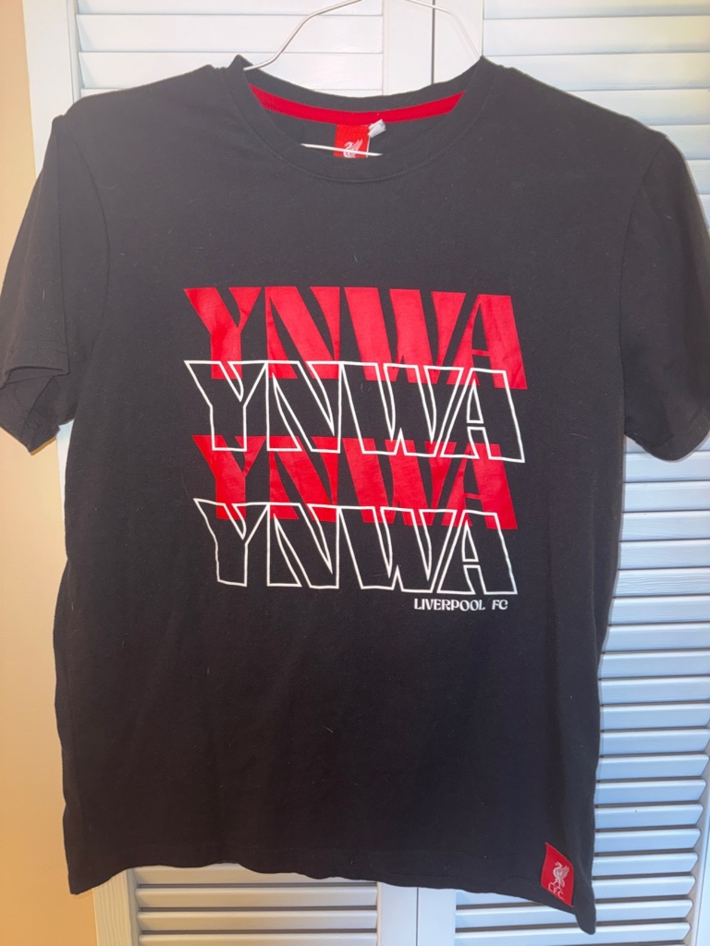 Liverpool Black T‑Shirt with Red & White YNWA Graphic